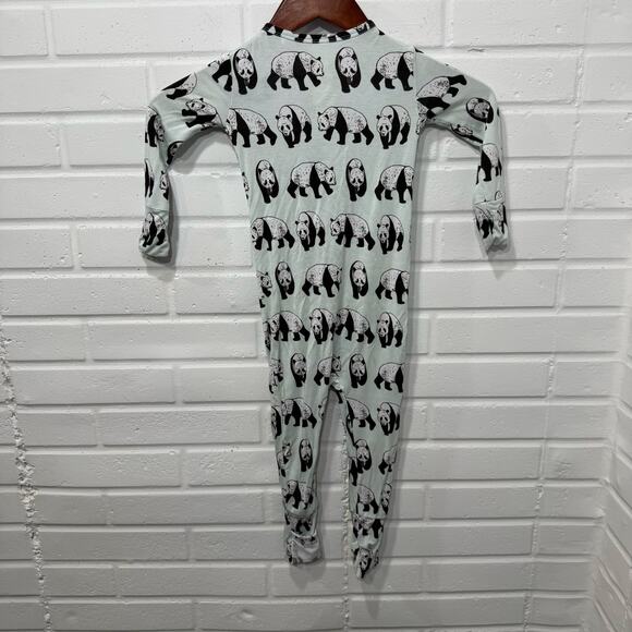 Dreamiere Pandamonium Convertible Footie Bamboo Jammies 2T Mint Green Panda - Picture 4 of 12